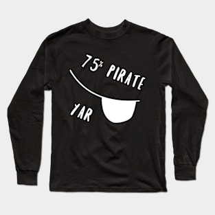 75% pirate - white Long Sleeve T-Shirt